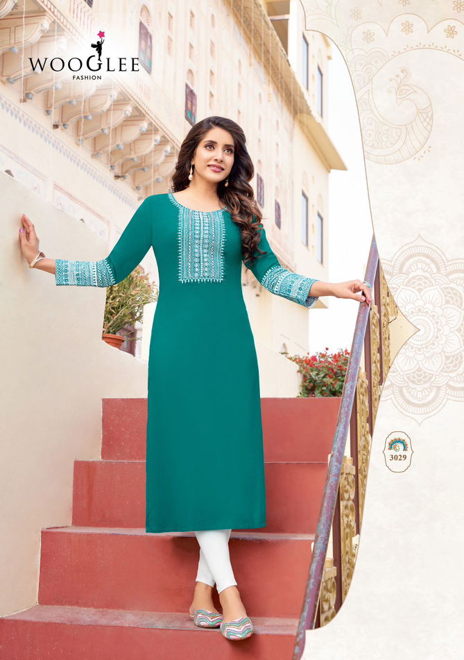 Salonee Vol 6 By Wooglee Fancy Rayon Kurtis Wholesale Shop In Surat
